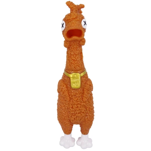 AniMolds Squeeze Me Fried Chicken Rubber Chicken Toy, Funny Squeaky Novelty Gag Gift, 4 Faces AniMolds Squeeze Me Fried Chicken Rubber Chicken Toy, Funny Squeaky Novelty Gag Gift, 4 Faces