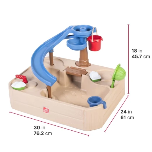 Step2 Naturally Playful Splashway Canal Water Table for Kids, Multi-Color - Image 3