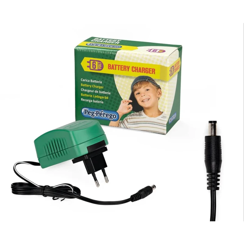 Peg Perego 6V Charger with Jack for Mini Ducati, Raider, Polaris, and Fiat 500