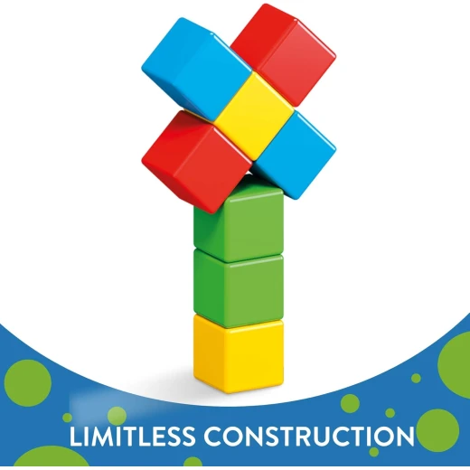 Geomag Magicube 8 Piece Magnetic Building Blocks for Toddlers, Recycled - Image 4