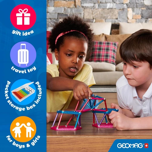 Geomag Classic Magnetic Building Toys for Kids, 114pc STEM Educational Set - Image 6