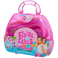 First Kid Stringalings 80 Pack Braiding Accessory Kit for Kids, Multicolor, with Charms
