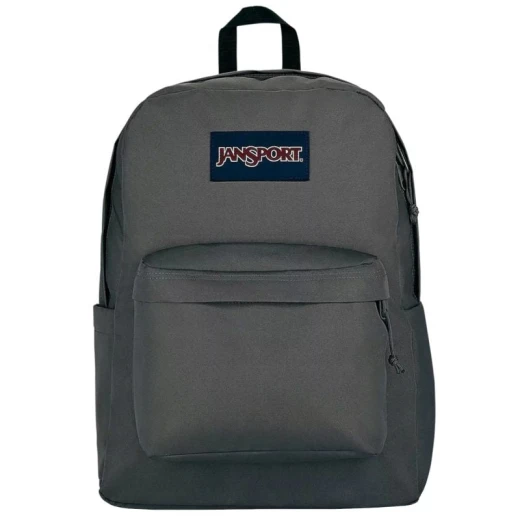 JanSport SuperBreak Backpack Grey Silver 25L School College Bag JanSport SuperBreak Backpack Grey Silver 25L School College Bag