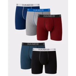 Hanes Ultimate Men's Boxer Briefs 5-Pack - Moisture Wicking Small