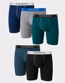Hanes Ultimate Men's Boxer Briefs 5-Pack - Moisture Wicking Small - Hanes - Image 3