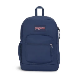 JanSport Cross Town Plus Backpack Navy 26L Laptop Sleeve Water Bottle Pocket