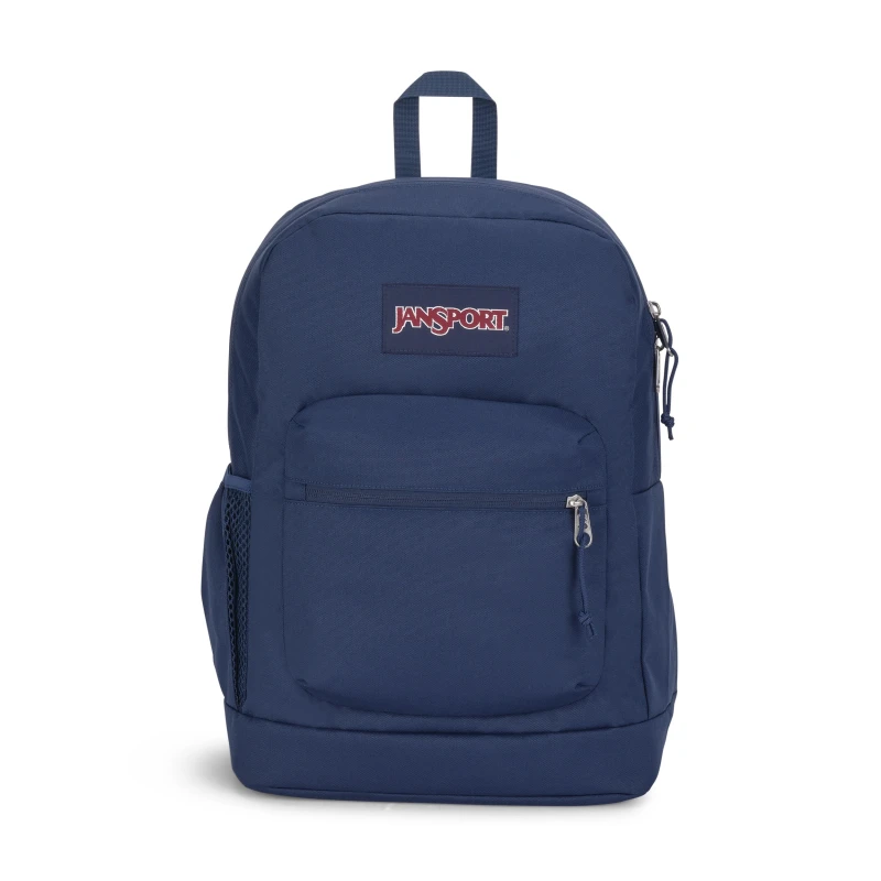 JanSport Cross Town Plus Backpack Navy 26L Laptop Sleeve Water Bottle Pocket - JanSport