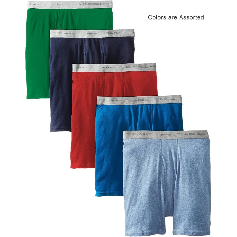 Hanes Men's Tagless Boxer Briefs 5-Pack XL Comfort Flex Waistband - Hanes
