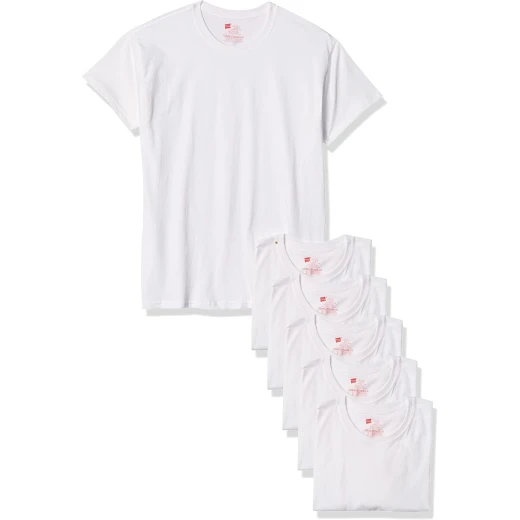 Hanes Men's Crew Neck T-Shirts (6-Pack) - Comfortable Cotton Everyday Wear Hanes Men's Crew Neck T-Shirts (6-Pack) - Comfortable Cotton Everyday Wear