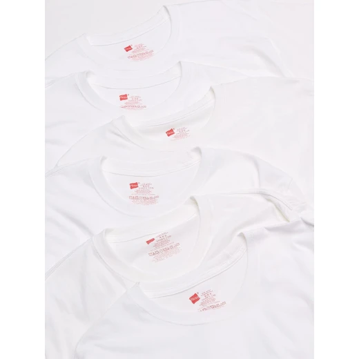 Hanes Men's Crew Neck T-Shirts (6-Pack) - Comfortable Cotton Everyday Wear - Hanes - Image 2