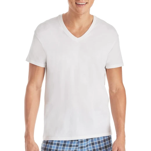 Hanes Men's ComfortSoft V-Neck T-Shirt 3-Pack - Tagless, Soft, Everyday Wear - Hanes - Image 3