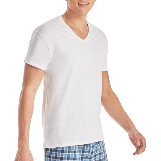 Hanes Men's ComfortSoft V-Neck T-Shirt 3-Pack - Tagless, Soft, Everyday Wear - Hanes - Image 5