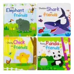 Bazic Friends Series Board Books for Early Learning 6x6 Inch Set