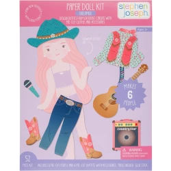 Stephen Joseph Paper Doll Set for Girls, Colorful & Creative Play Set with Accessories, Develops Imagination, Includes 2 Dolls & 30+ Accessories, Great Gift for Ages 3+