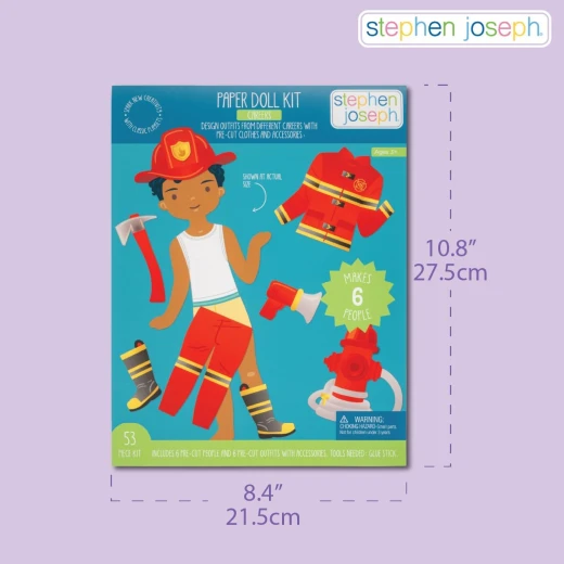 Stephen Joseph Paper Doll Set for Girls, Colorful & Creative Play Set with Accessories, Develops Imagination, Includes 2 Dolls & 30+ Accessories, Great Gift for Ages 3+ - Stephen Joseph - Image 3