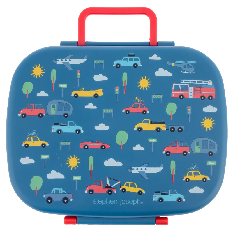 Stephen Joseph Transportation Bento Box with Removable Tray, BPA Free, 700 ml - Stephen Joseph