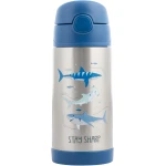 Stephen Joseph Kids Double Wall Stainless Steel Water Bottle, Shark, 11.8 Ounce - Stephen Joseph