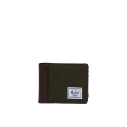 Herschel Hank Bi-fold Wallet - Ivy Green & Chicory Leather