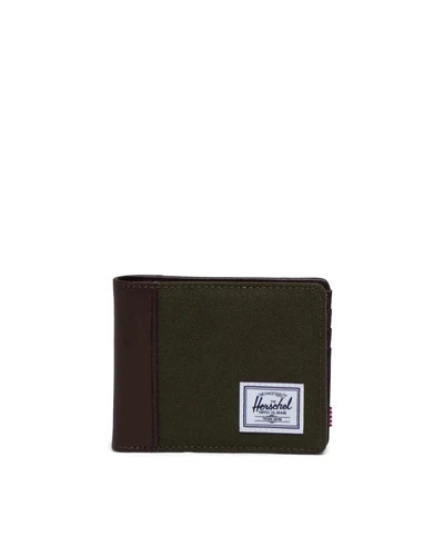 Herschel Hank Bi-fold Wallet - Ivy Green & Chicory Leather - Herschel