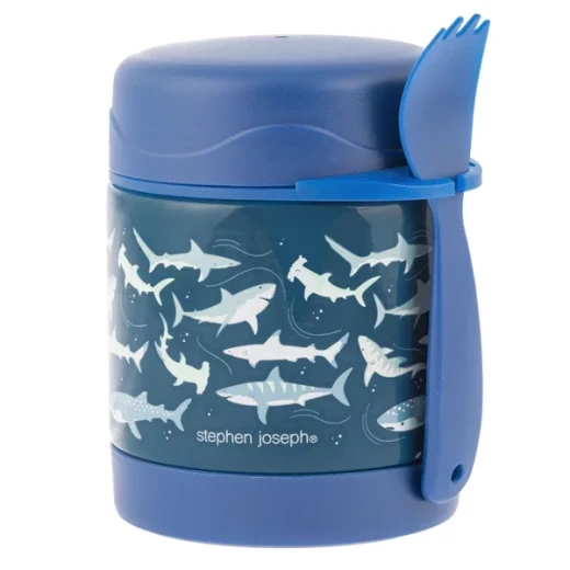 Stephen Joseph Insulated Food Jar Shark 10oz Stainless Steel BPA Free Keeps Food Hot or Cold for 6 Hours Stephen Joseph Insulated Food Jar Shark 10oz Stainless Steel BPA Free Keeps Food Hot or Cold for 6 Hours