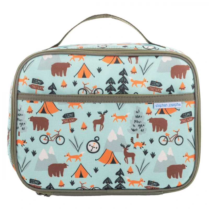 Stephen Joseph Outdoor Junior Lunch Bag Durable Insulated Waterproof PEVA Lining for Kids Aged 3-6 Years Blue - Stephen Joseph
