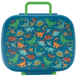 Stephen Joseph Dino Bento Box with Removable Tray 5 Compartments Airtight Leak Proof Sauce Container BPA Free 23.7oz