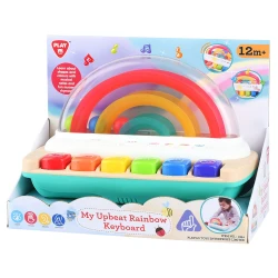 لعبة Playgo My Upbeat لوحة مفاتيح قوس قزح آلة موسيقية للأطفال الصغار من عمر 1-2 سنة