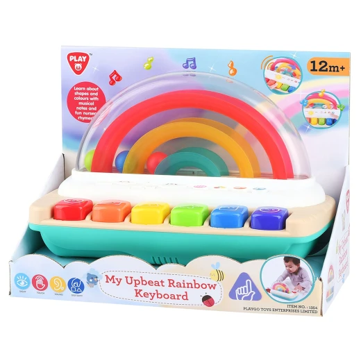 Playgo Toys My Upbeat Rainbow Keyboard Musical Instrument for Toddlers 1-2 Years Old Playgo Toys My Upbeat Rainbow Keyboard Musical Instrument for Toddlers 1-2 Years Old