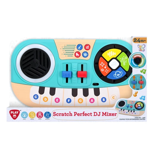 Playgo Toys Scratch Perfect DJ Mixer for Toddlers, Interactive Musical Toy with Lights and Sounds Playgo Toys Scratch Perfect DJ Mixer for Toddlers, Interactive Musical Toy with Lights and Sounds