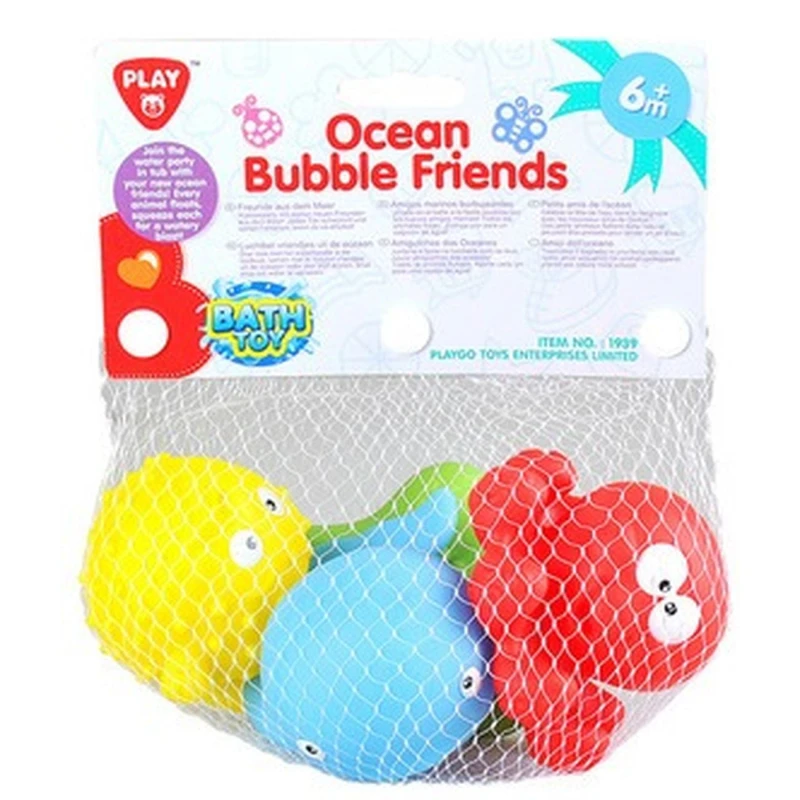Playgo Toys Ocean Bubble Friends Assorted Styles Bath Toys Set of 4 - PlayGo