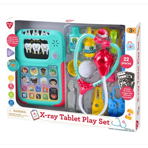 Playgo Toys X-Ray Tablet Medical Playset for Kids, 22-Piece Doctor Kit, Ages 3+ Playgo Toys X-Ray Tablet Medical Playset for Kids, 22-Piece Doctor Kit, Ages 3+