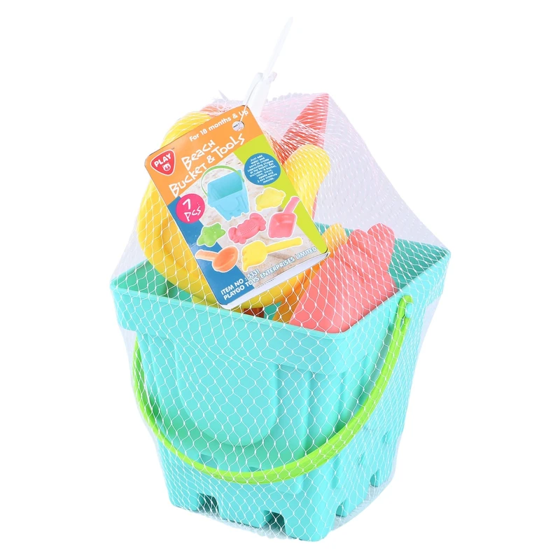 Playgo Toys Beach Bucket and Tools 7 Piece Set for Toddlers, Beach Toys - PlayGo