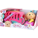 Playgo Pet Care Take Along 6pc Toy Set, Plush Puppy, Stethoscope, Syringe, Carry Case, 2+ Years - PlayGo