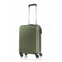 American Tourister SKYPARK ABS Hard Shell Luggage Suitcase with TSA Lock, Double Wheels, Olive 55cm