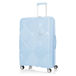 حقيبة سفر American Tourister Instagon دوارة 81 سم/30 بوصة قابلة للتوسيع أزرق فاتح معتمدة من TSA
