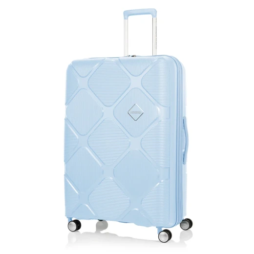 حقيبة سفر American Tourister Instagon دوارة 81 سم/30 بوصة قابلة للتوسيع أزرق فاتح معتمدة من TSA حقيبة سفر American Tourister Instagon دوارة 81 سم/30 بوصة قابلة للتوسيع أزرق فاتح معتمدة من TSA