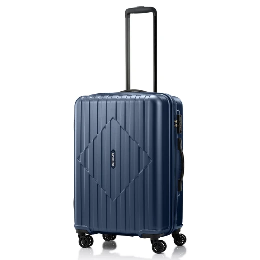 American Tourister Skytrac 68cm Navy Blue ABS Spinner Luggage American Tourister Skytrac 68cm Navy Blue ABS Spinner Luggage