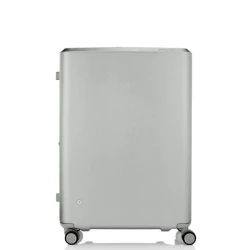Samsonite EVOA Z Spinner 81cm Silver Expandable Hardside Luggage Suitcase with TSA Lock and 4 Double Wheels for Effortless Travel 360 Degree Mobility Lightweight Design