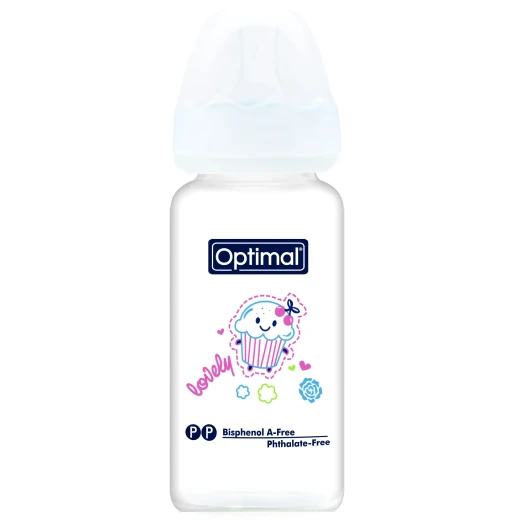 Optimal Glass Feeding Bottle 160ml White, BPA Free, Easy to Sterilize Optimal Glass Feeding Bottle 160ml White, BPA Free, Easy to Sterilize