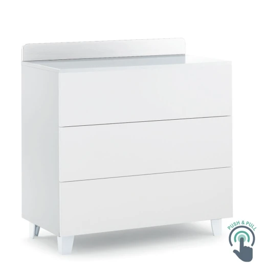 Italbaby Rockstar White Chest of Drawers, 3-Drawer Baby Dresser, Made in Italy Italbaby Rockstar White Chest of Drawers, 3-Drawer Baby Dresser, Made in Italy