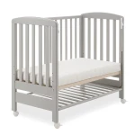 Italbaby B Side Cot Grey Bedside Sleeper with Mattress, Duvet, and Bumper Set - Italbaby