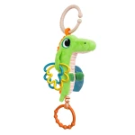 Chicco Crocodile First Activity Toy 3-24 Months, Vibrating Plush Toy, Green - Chicco