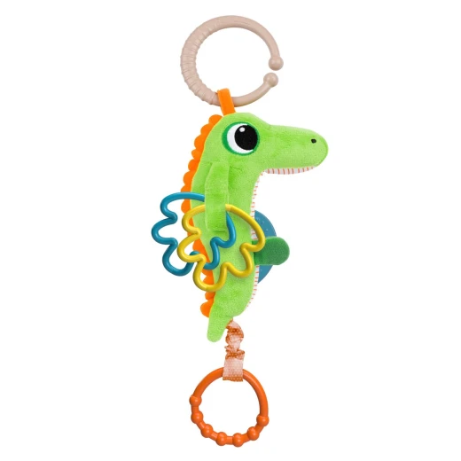 Chicco Crocodile First Activity Toy 3-24 Months, Vibrating Plush Toy, Green - Chicco - Image 2