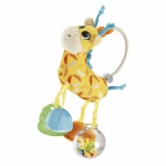 Chicco Mrs. Giraffe Rattle Toy for Babies, Soft Plush, Sensory Development, Colorful - Chicco