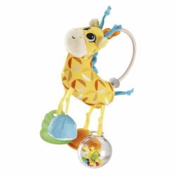 Chicco Mrs. Giraffe Rattle Toy for Babies, Soft Plush, Sensory Development, Colorful