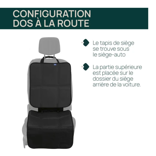 Chicco Car Seat Protector Mat Black Universal Fit for Baby and Child Car Seats - Chicco - Image 4