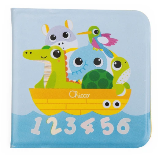 Chicco 123 Bath Book for Babies, Interactive Learning Toy, Water-Activated Colors - Chicco - Image 2