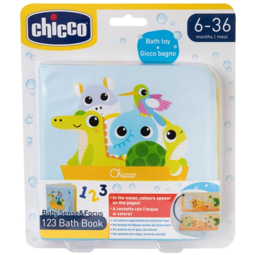 Chicco 123 Bath Book for Babies, Interactive Learning Toy, Water-Activated Colors - Chicco - Image 7