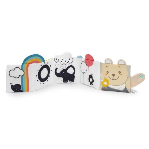 Chicco Soft Sensory Book 0M+ Black and White Interactive Baby Toy for Visual Stimulation and Early Development Featuring Crinkle Sounds and Different Textures Perfect for Newborns - Chicco - Image 2