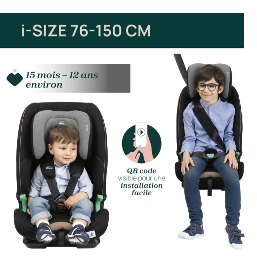 Chicco Seat&Go i-Size Car Seat Glam Grey 76-150cm, 15 Months to 12 Years - Chicco - Image 2